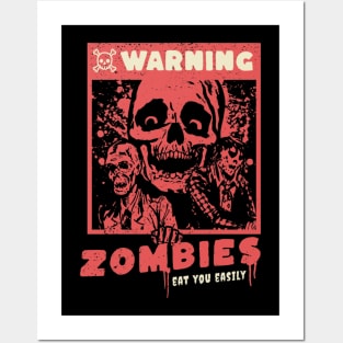 zombies  eat you easly Posters and Art